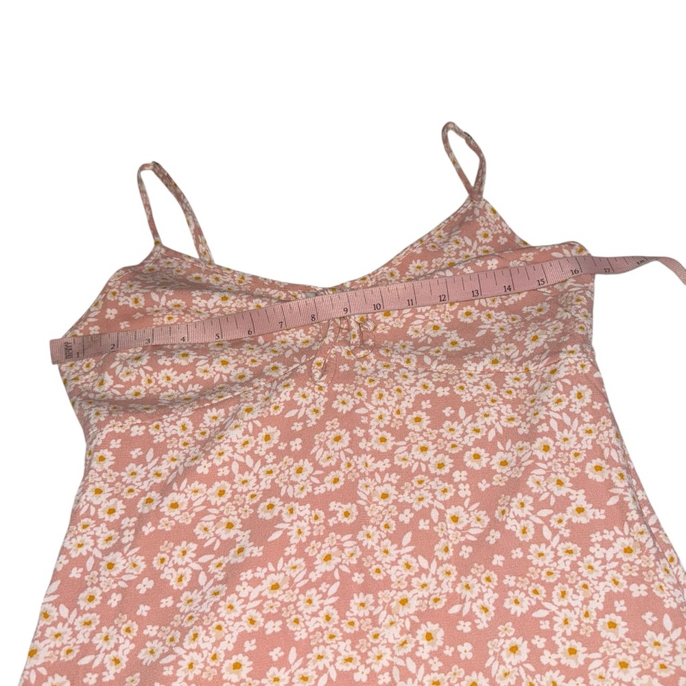 Hollister Pink & White Floral Dress with Spaghetti Straps Size Small - Picture 3 of 5